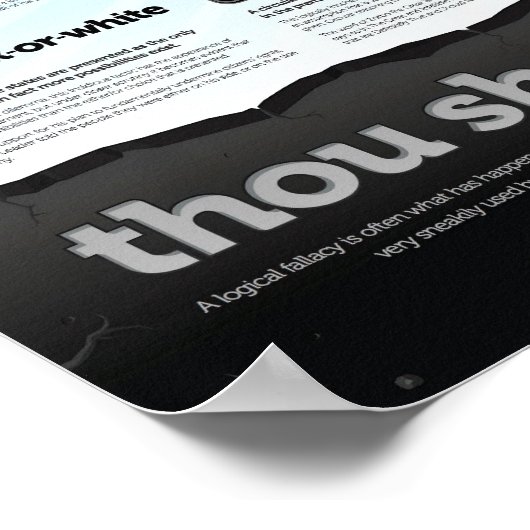 Du sollst keine logischen Irrtümer begehen Poster (Ecke)