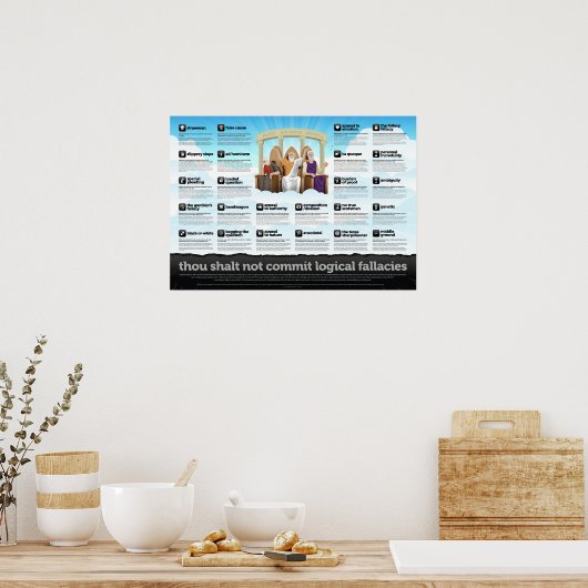 Du sollst keine logischen Irrtümer begehen Poster (Küche)