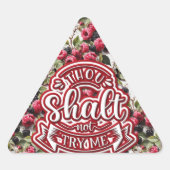 Du sollst mich nicht lustig machen dreieckiger aufkleber (Vorderseite)