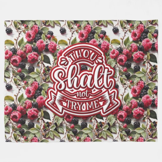 Du sollst mich nicht lustig machen fleecedecke (Vorderseite (Horizontal))