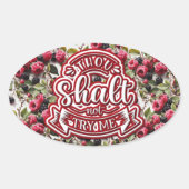 Du sollst mich nicht lustig machen ovaler aufkleber (Vorderseite)