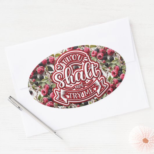 Du sollst mich nicht lustig machen ovaler aufkleber (Umschlag)