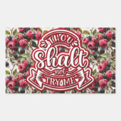 Du sollst mich nicht lustig machen rechteckiger aufkleber (Vorderseite)