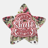 Du sollst mich nicht lustig machen Stern-Aufkleber (Vorderseite)