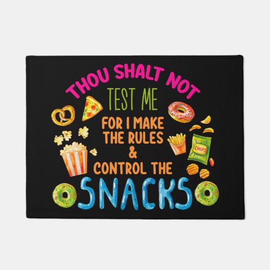 Du sollst mich nicht testen, denn ich mache die Re Fußmatte (Vorderseite)