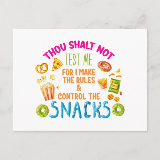 Du sollst mich nicht testen, denn ich mache die Re Postkarte (Vorderseite)