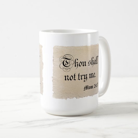 Du sollst mich nicht versuchen - Mama 24:7 Kaffeetasse (VorderseiteRechts)