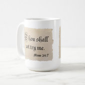 Du sollst mich nicht versuchen - Mama 24:7 Kaffeetasse (Vorderseite Links)