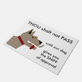 Du sollst nicht vorbeigehen - Hunde Humor Fußmatte (Schrägansicht)