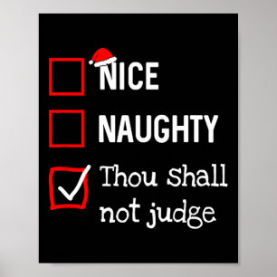 Du sollst Spaß an der schönen Liste Christm nicht Poster