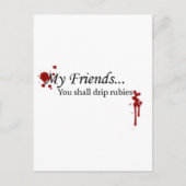 Du sollst Tropfen Rubies Postkarte (Vorderseite)
