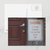 Du solltest besser Feuer machen Postkarte (Vorne/Hinten)