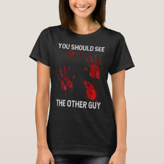 Du solltest den anderen Typ sehen Sarkastisch Blu T-Shirt