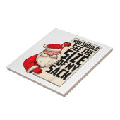 Du solltest die Größe meines Sackes Weihnachtsmann Fliese (Seite)