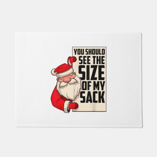 Du solltest die Größe meines Sackes Weihnachtsmann Fußmatte (Vorderseite)