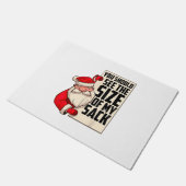 Du solltest die Größe meines Sackes Weihnachtsmann Fußmatte (Schrägansicht)