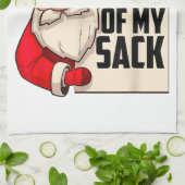 Du solltest die Größe meines Sackes Weihnachtsmann Geschirrtuch (Gefaltet)