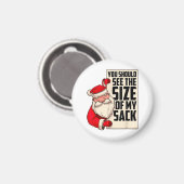 Du solltest die Größe meines Sackes Weihnachtsmann Magnet (Vorderseite/Rückseite)