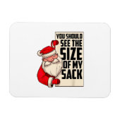 Du solltest die Größe meines Sackes Weihnachtsmann Magnet (Horizontal)