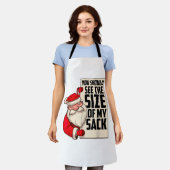 Du solltest die Größe meines Sackes Weihnachtsmann Schürze (Getragen)