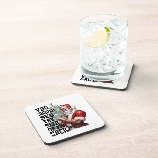Du solltest die Größe meines Sacks sehen Getränkeuntersetzer (Rechte Seite)