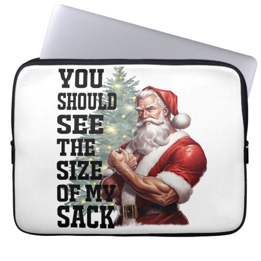 Du solltest die Größe meines Sacks sehen Laptopschutzhülle (Vorderseite)
