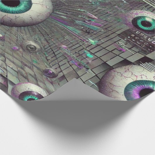 🎁 "Du solltest nicht hier sein" Weirdcore Geschenkpapier (Ecke)