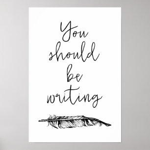 Du solltest schreiben poster