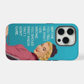 Du solltest wissen, dass es mir egal ist. iPhone hülle (Rückseite (Horizontal))