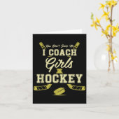 Du spenst mir ich Coach Girls Hockey Coaches Karte (Gelbe Blume)