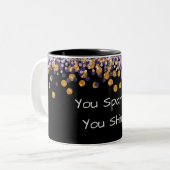 Du spinnst, du schwinde! zweifarbige tasse (Vorderseite Links)
