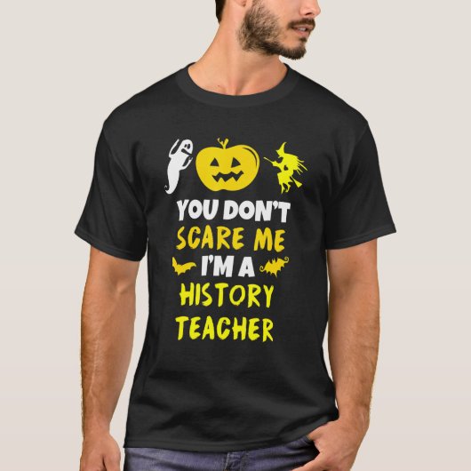 Du sprichst mir Geschichtslehrer Halloween T-Shirt (Vorderseite)
