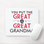 Du steckst das Großartige in Großmutter Mousepad (Mit Mouse)