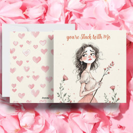 Du steckst mit mir fest feiertagskarte