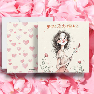 Du steckst mit mir fest feiertagskarte