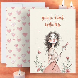 Du steckst mit mir fest feiertagskarte