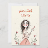 Du steckst mit mir fest feiertagskarte (Vorderseite)