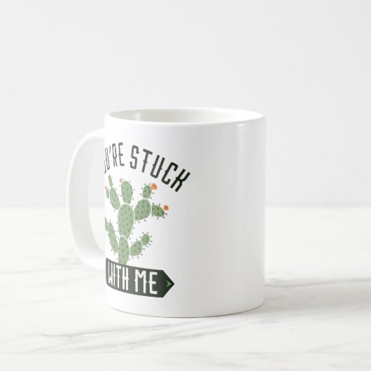 Du steckst mit mir fest kaffeetasse (Vorderseite Links)