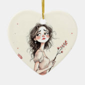 Du steckst mit mir fest keramik ornament (Vorne)