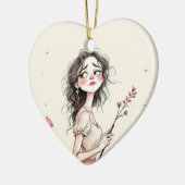 Du steckst mit mir fest keramik ornament (Links)