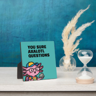 Du stellst sicher Axolotl-Fragen Lustig Witzig sar Fotoplatte
