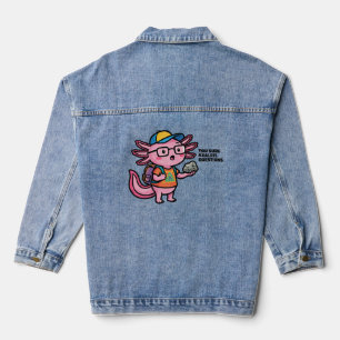 Du stellst sicher Axolotl-Fragen Lustig Witzig sar Jeansjacke