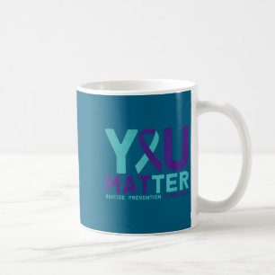 Du - Suizidprävention Türkis Lila Bewusstseinsband Kaffeetasse