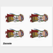 Du tanzst Mädchen in ukrainischer Volkskleidung Ovaler Aufkleber (Blatt)