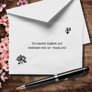 Du tanztest lachend und feierte mit uns Hochzeit Dankeskarte