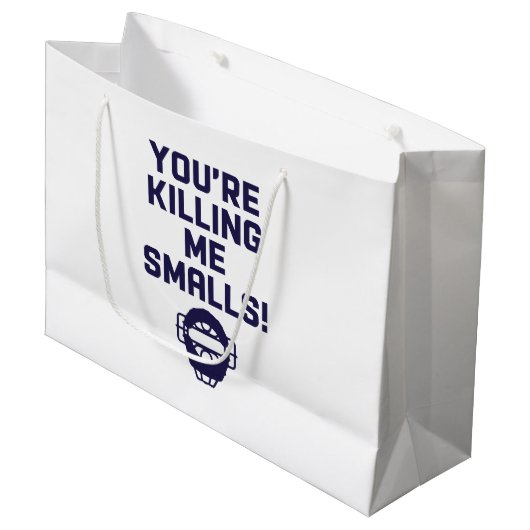 Du tötest mich an Kleinigkeiten! Große Geschenktüte (Vorderseite Schrägansicht)