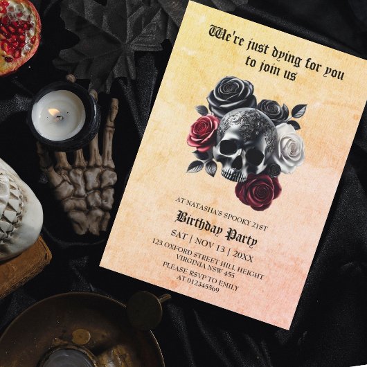 Du trägst dafür, dass du an erwachsenem Halloween- Einladung