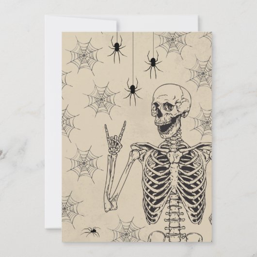 Du trägst dafür, dass du uns Halloween zum Geburts Einladung (Rückseite)