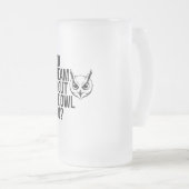 Du träumst auch von der Eule? Mattglas Bierglas (VorderseiteRechts)