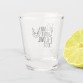 Du träumst auch von der Eule? Schnapsglas (Rückseite)
